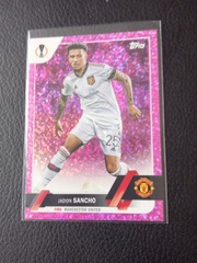 2023 Topps UEFA Club Competitions Pink Sparkle Jadon Snacho #186 Manchester U